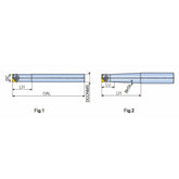 TNFR End mill holders for finishing with corner radius inserts of NFR and cylindrical steel shank - Big-tools Industrial Supply Tools for Metal Cutting